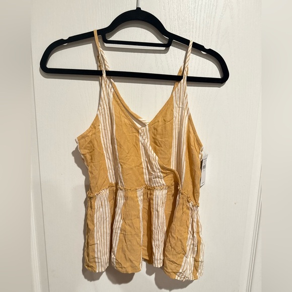 American Eagle Outfitters Tops - American Eagle Outfitters Mustard and White Striped top